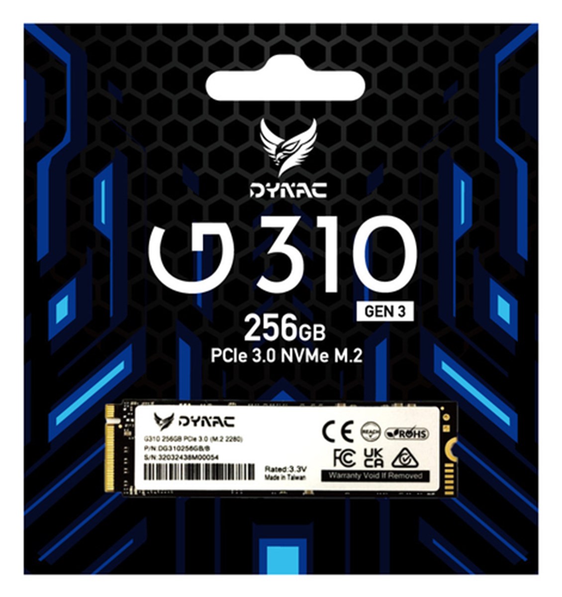 DYNAC SSD INTERNO PCIE GEN3(M.2 2280) 256GB