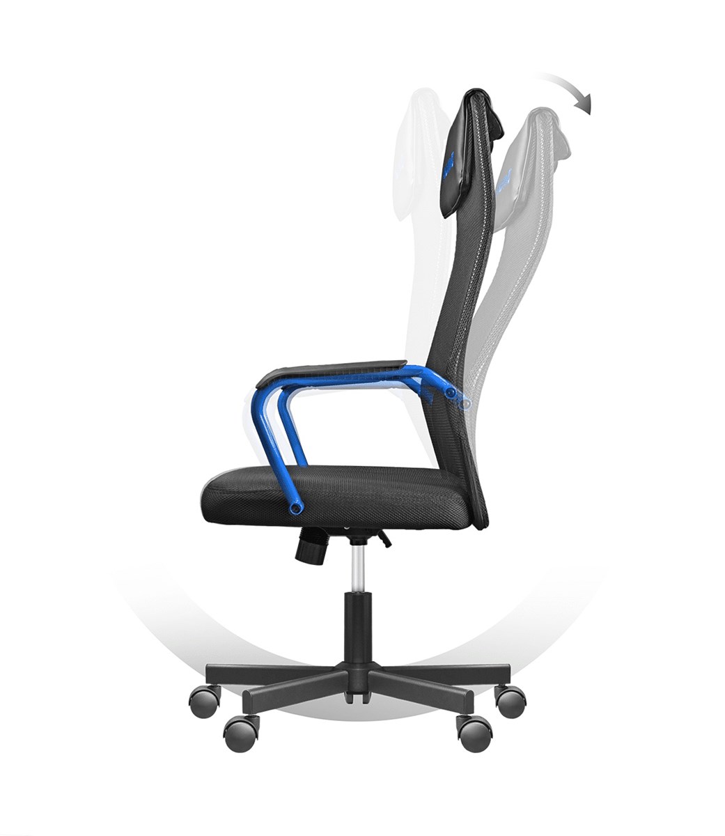 NUWO SEDIA OFFICE GRID BLU, NERO E BLU
