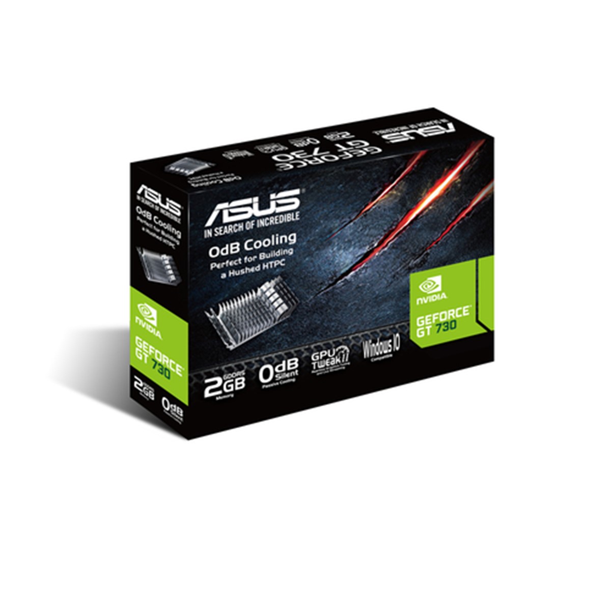ASUS VGA NVIDIA GEFORCE GT730, GT730-SL-2GD5-BRK, 2GB GDDR5 VGA/DVI/HDMI