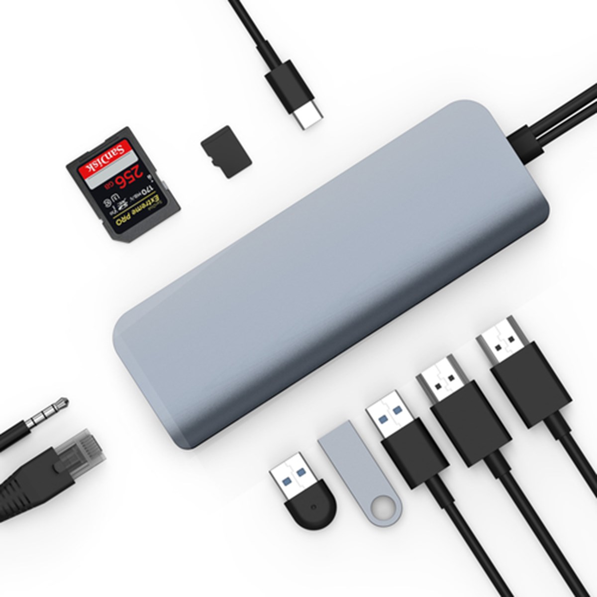 HIPER DRIVE HUB USB-C VIPER 10 IN 1 PER MACBOOK CHROMEBOOK E PC