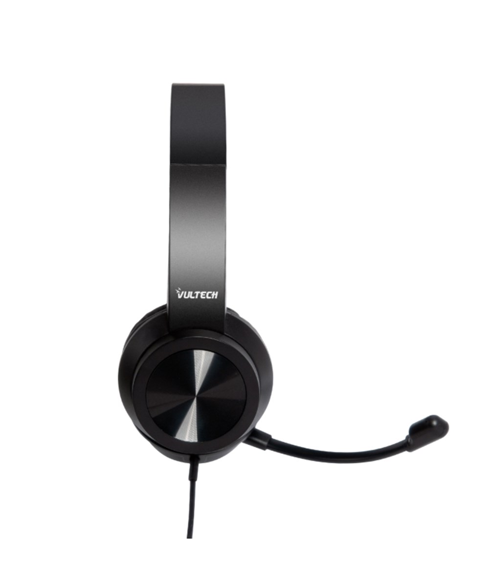 VULTECH CUFFIE CON MICROFONOCON ARCHETTO REGOLABILE, CON FILO USB