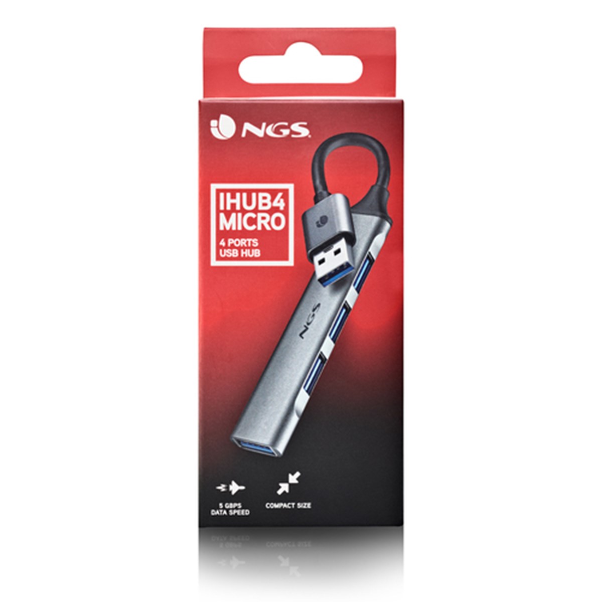 NGS MINI HUB 4 PORTE USB, 1 x USB 3.2 GEN1 E 3 x USB 2.0, PC E MAC