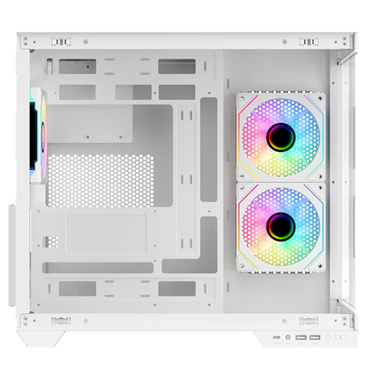 ITEK CASE DARK CAVE DS, GAMING TOWER, ATX, 3X12CM ARGB FAN, 2XUSB3, TYPE-C, SIDE  FRONT PANEL TEMP