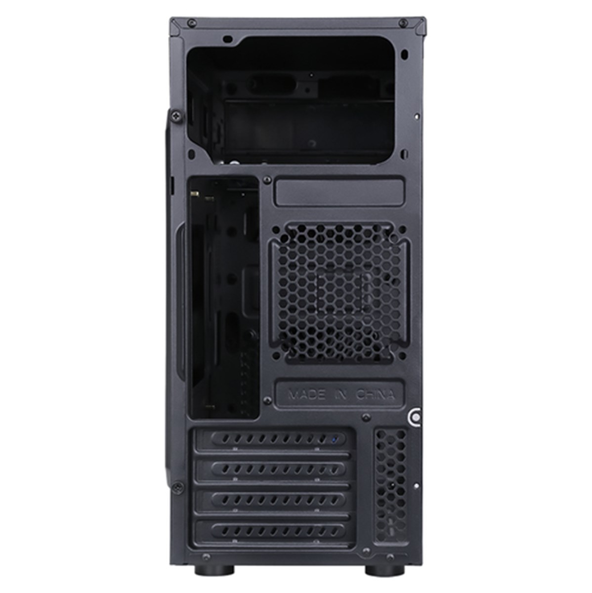 ITEK CASE THEON - MID TOWER, MATX, PSU 500W,  2XUSB3, FULL BLACK