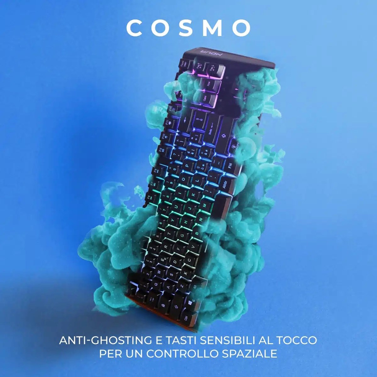 NOUA TASTIERA MECCANICA GAMING SHORT COSMO ON RETRO ILLUMINAZIONE