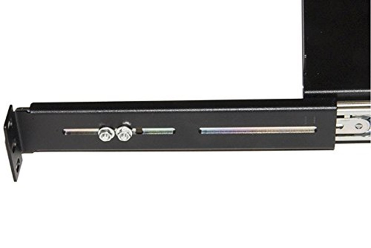 LINK RIPIANO UNIVERSALE PER ARMADIO RACK ESTRAIBILE SU BINARI TELESCOPICI 1 UNITA NERO 350MM