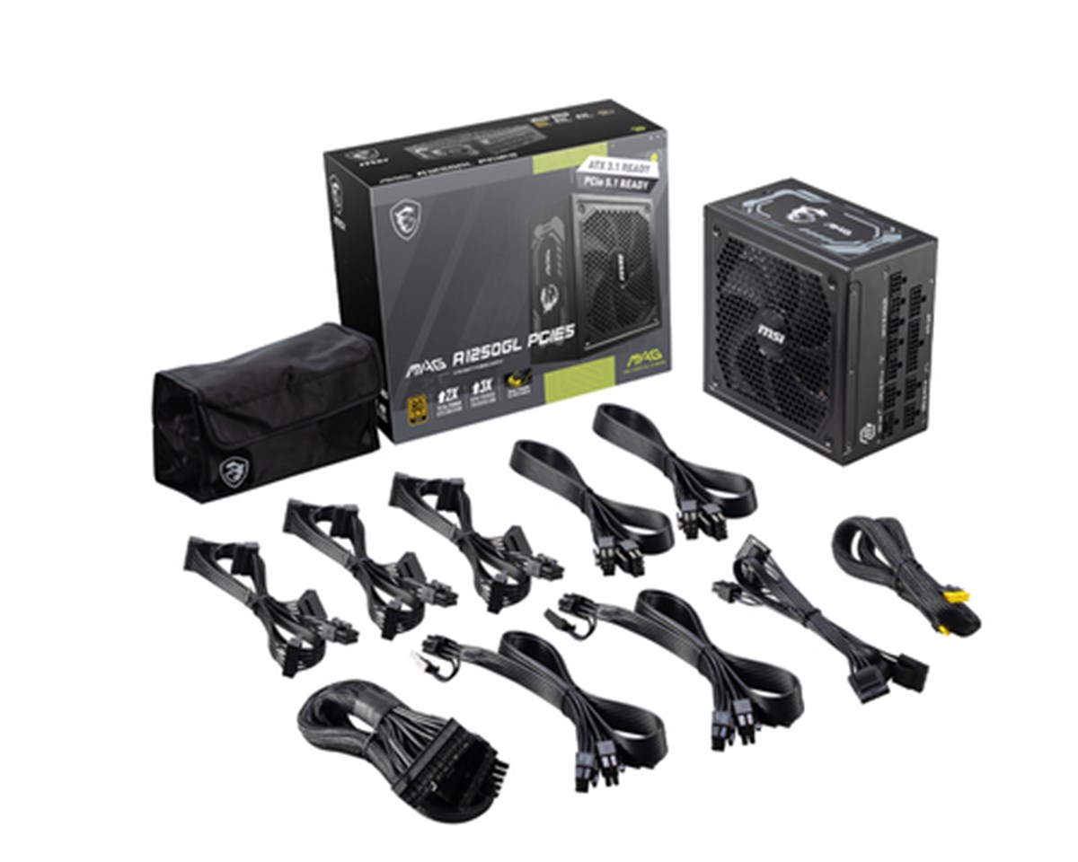 MSI ALIMENTATORE MAG, EU, 1250W, FULLY-MODULAR, 80 PLUS GOLD, 7A GARANZIA