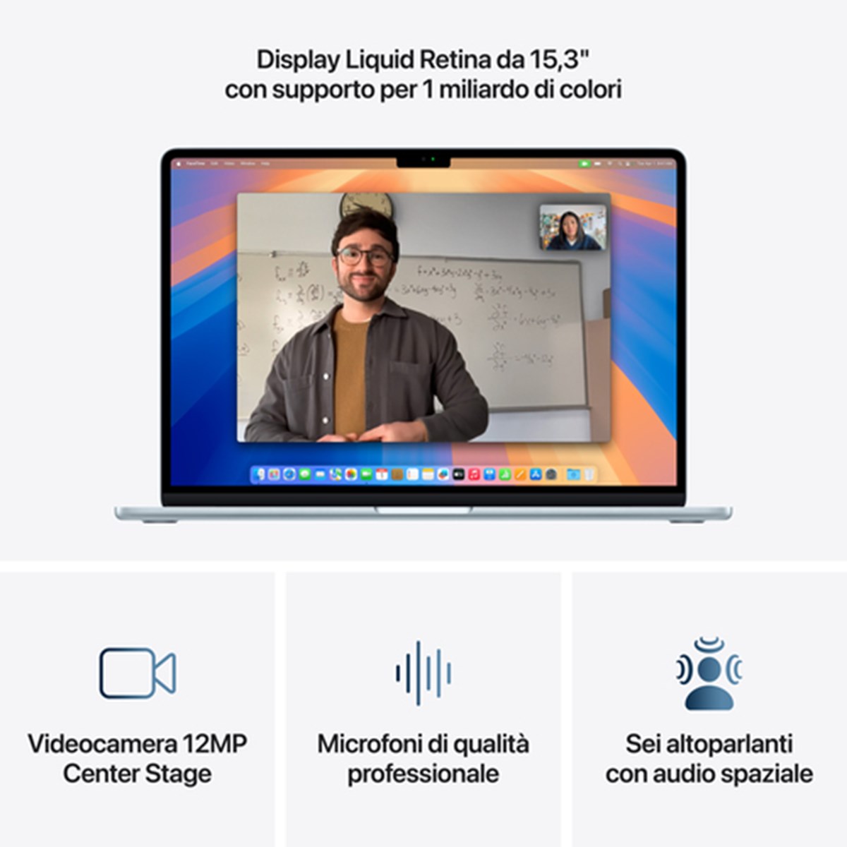 APPLE 15-INCH MACBOOK AIR APPLE M4 CHIP WITH 10-CORE CPU AND 10-CORE GPU 16GB 256GB SSD SKY BLUE