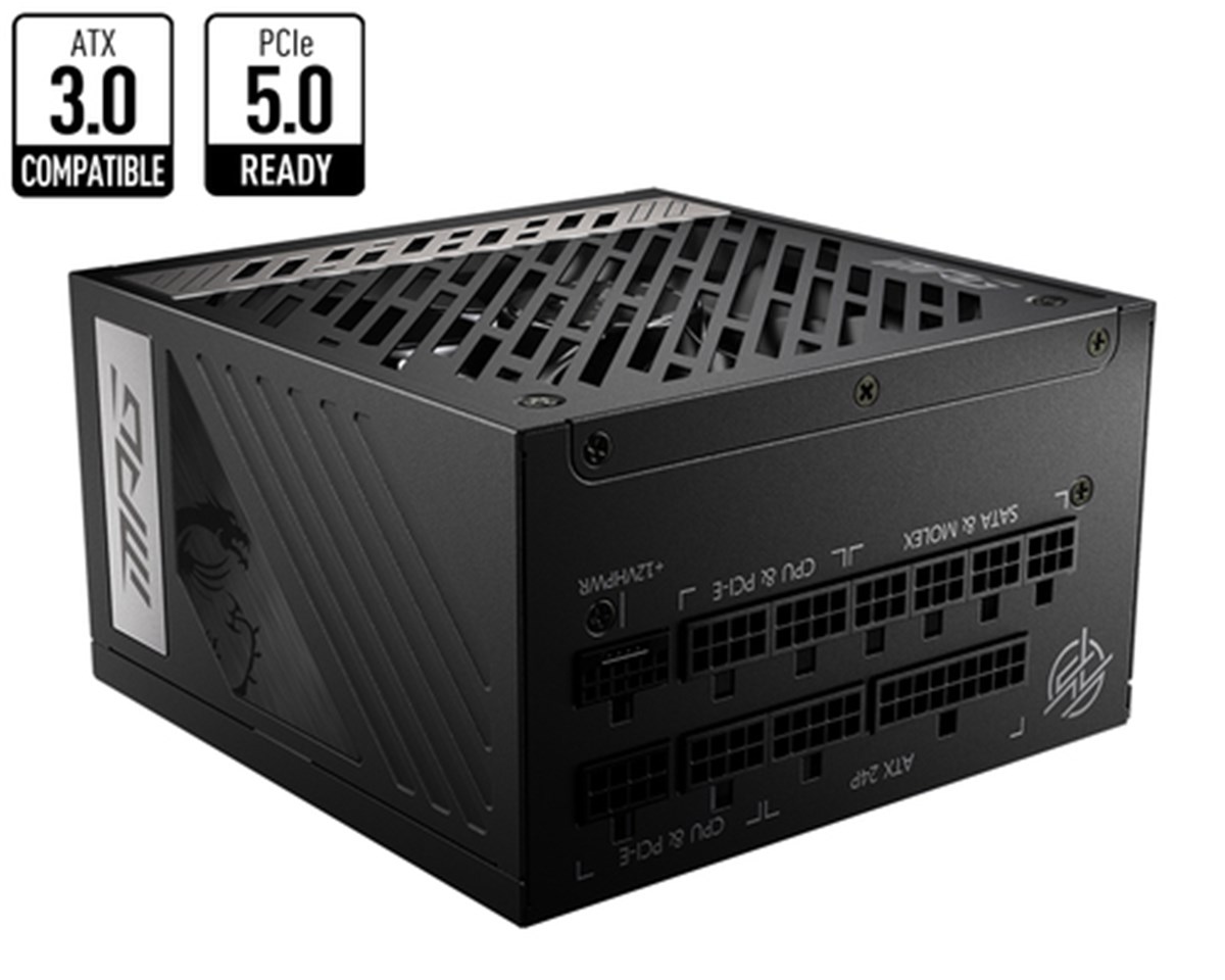 MSI ALIMENTATORE CASE 850W PLUS GOLD VENTOLA 13,5CM NERO