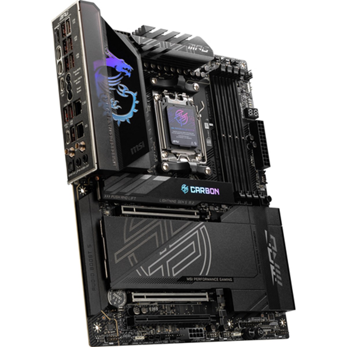 MSI MB AMD MPG X870E GAMING CARBON WIFI,X870E,AM5,4DDR5,3PCI-EX16,4M.2,4SATA3,2USB4,1USB3.2 GEN2X2,1
