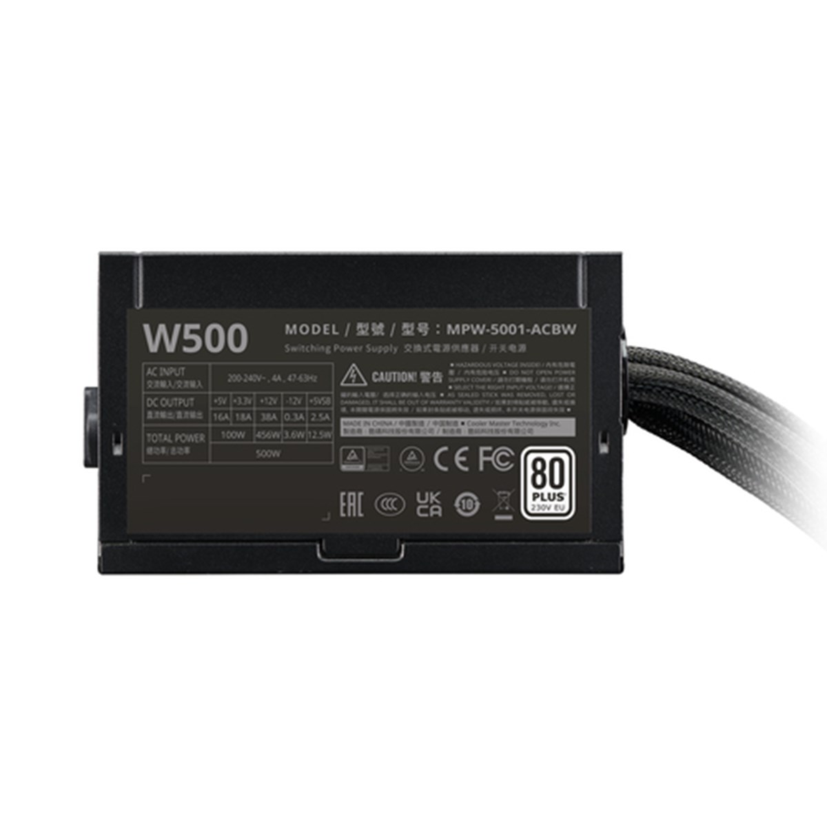 COOLER MASTER ALIMENTATORE ELITE NEX W500 230V A/EU CABLEMESH