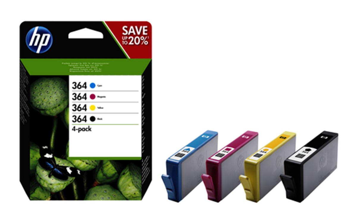 HP CART. INK MULTICOLOR (BK + C + M + Y) N.364