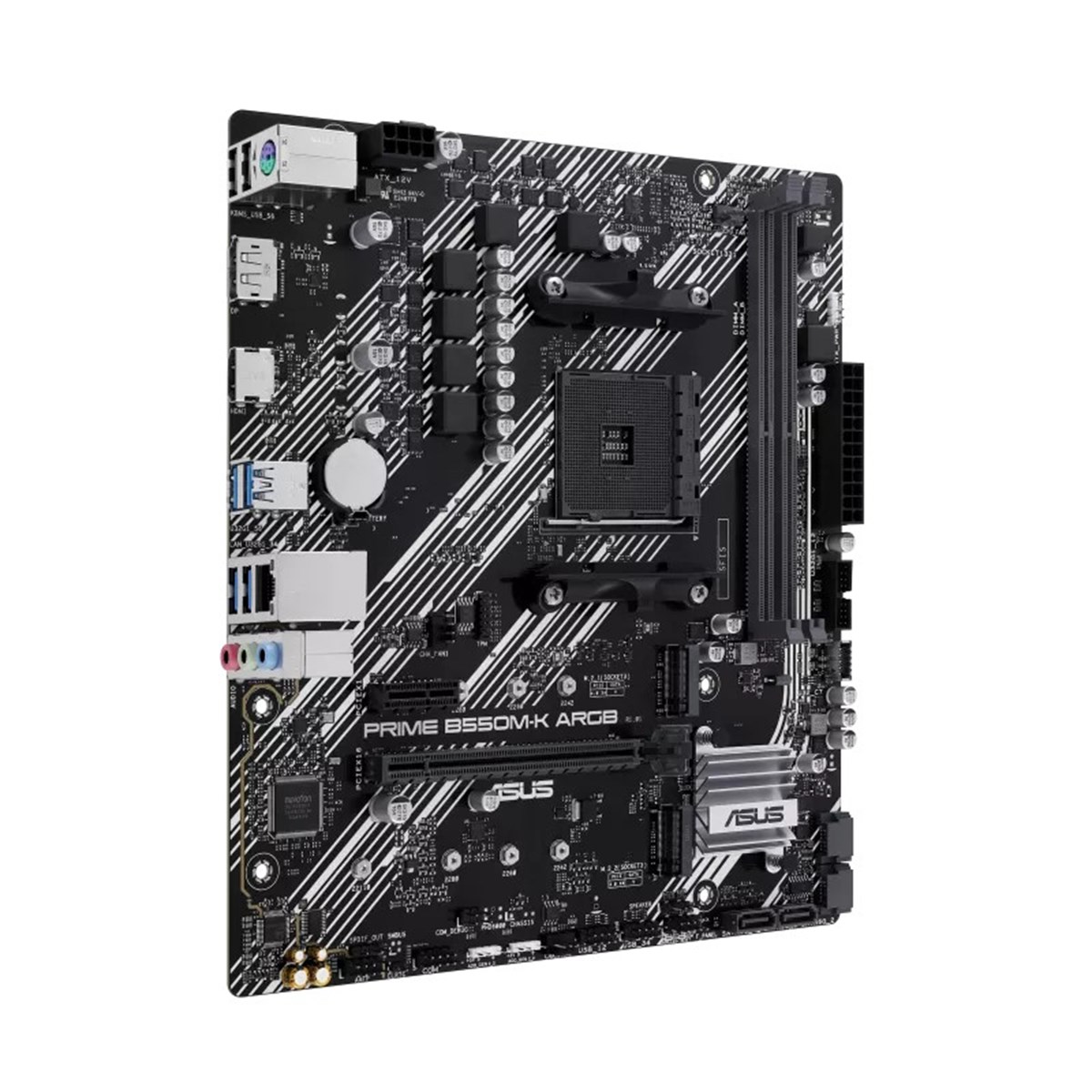 ASUS MB AMD B550, PRIME B550M-K ARGB, AM4 2DDR4, DP/HDMI, GLAN, DUAL M2, MATX, RGB, 90MB1GC0-M0EAY0