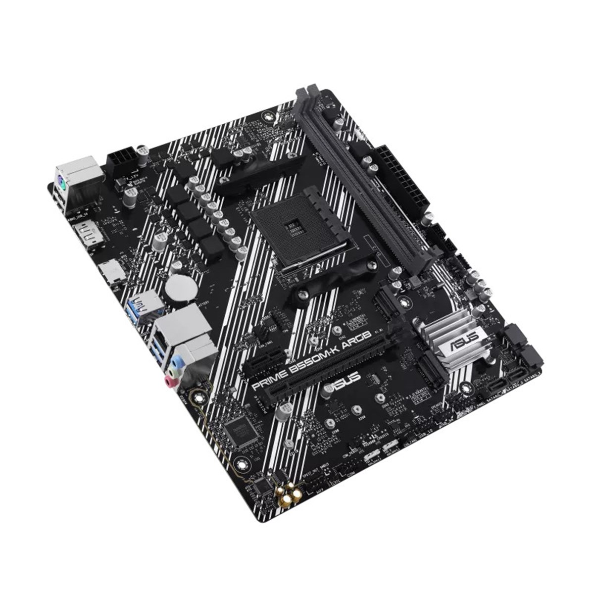 ASUS MB AMD B550, PRIME B550M-K ARGB, AM4 2DDR4, DP/HDMI, GLAN, DUAL M2, MATX, RGB, 90MB1GC0-M0EAY0