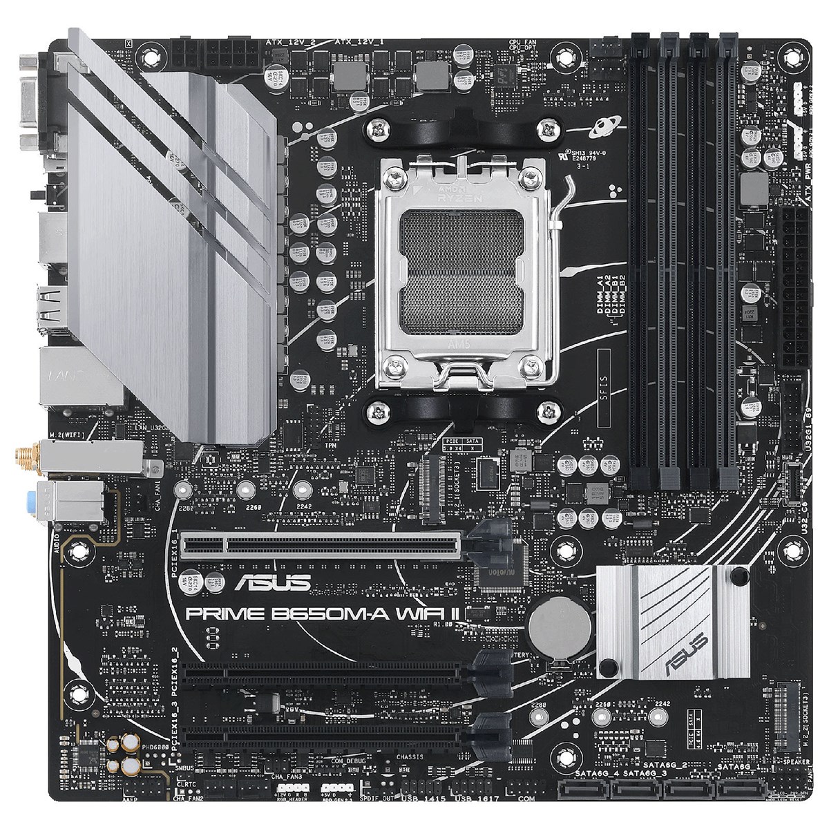 ASUS MB AMD B650, PRIME B650M-A WIFI II, AM5, 4DDR5,  WIFI, MATX