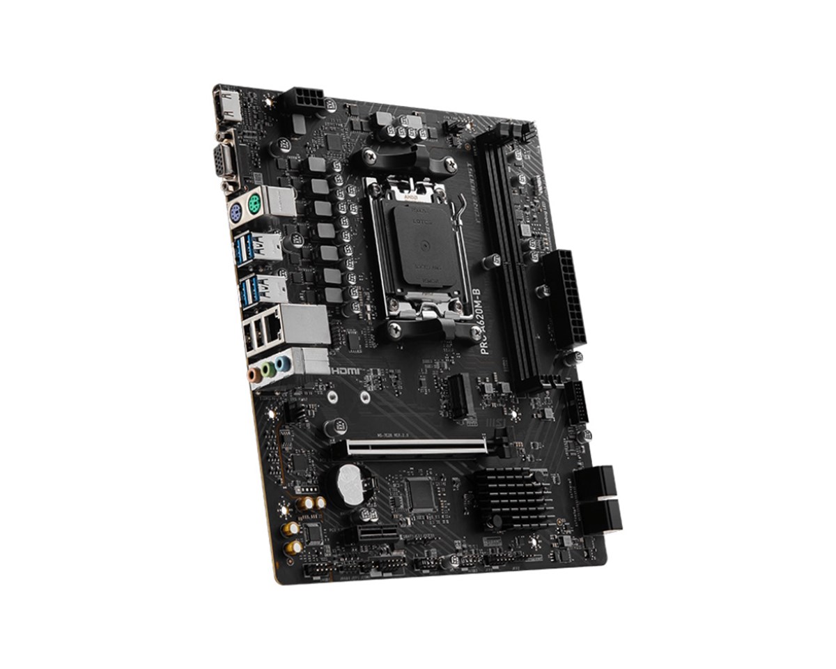 MSI MB AMD PRO A620M-B,A620,AM5,2DDR5,1PCI-EX16,1PCI-EX1,1M.2,4SATA3,6USB3.2 GEN1,6USB2.0