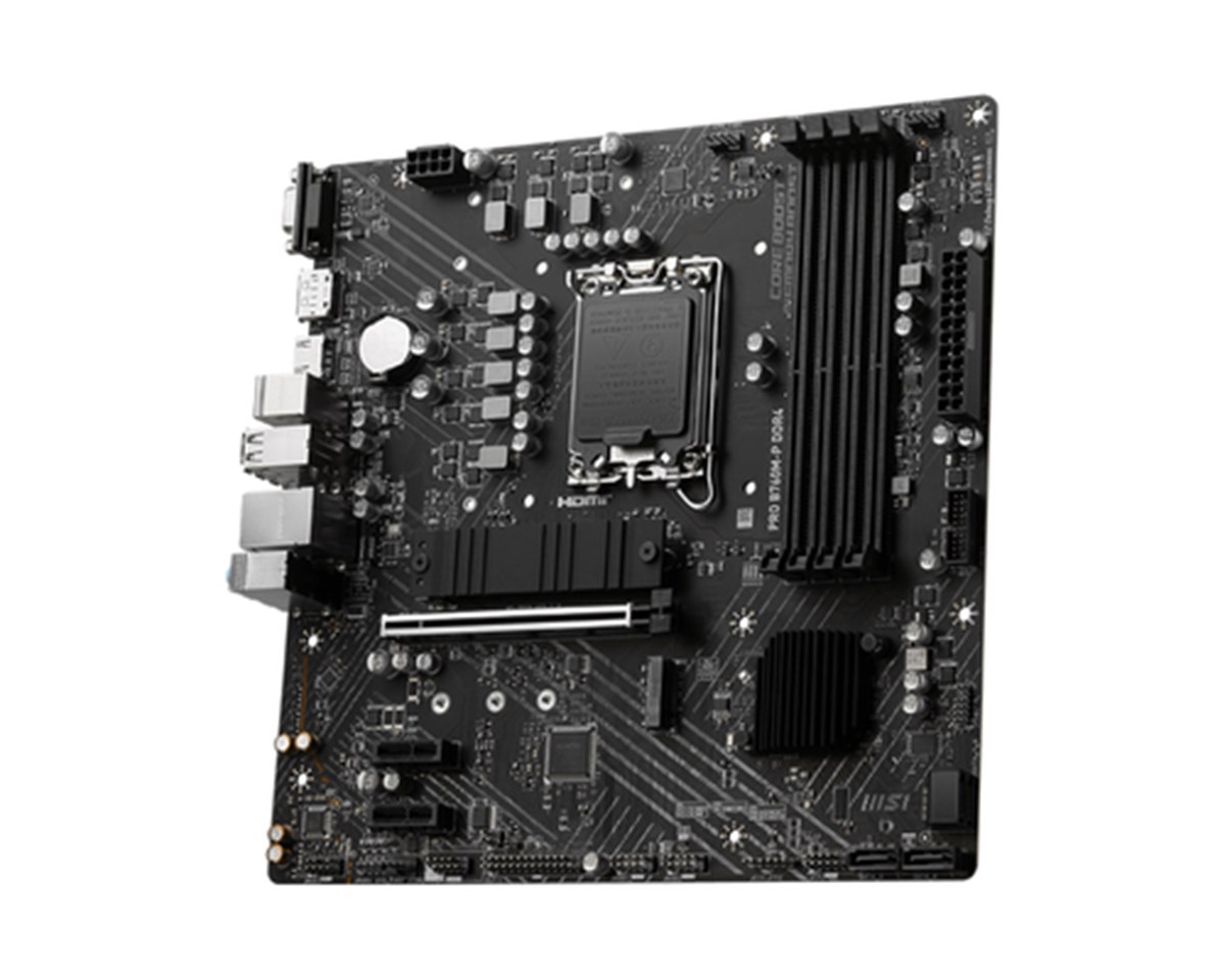 MSI MB B760, PRO B760M-P DDR4, LGA 1700, 4DDR4, 1PCI-Ex16, 2PCI-Ex1, 2M.2, 4SATA3, MATX