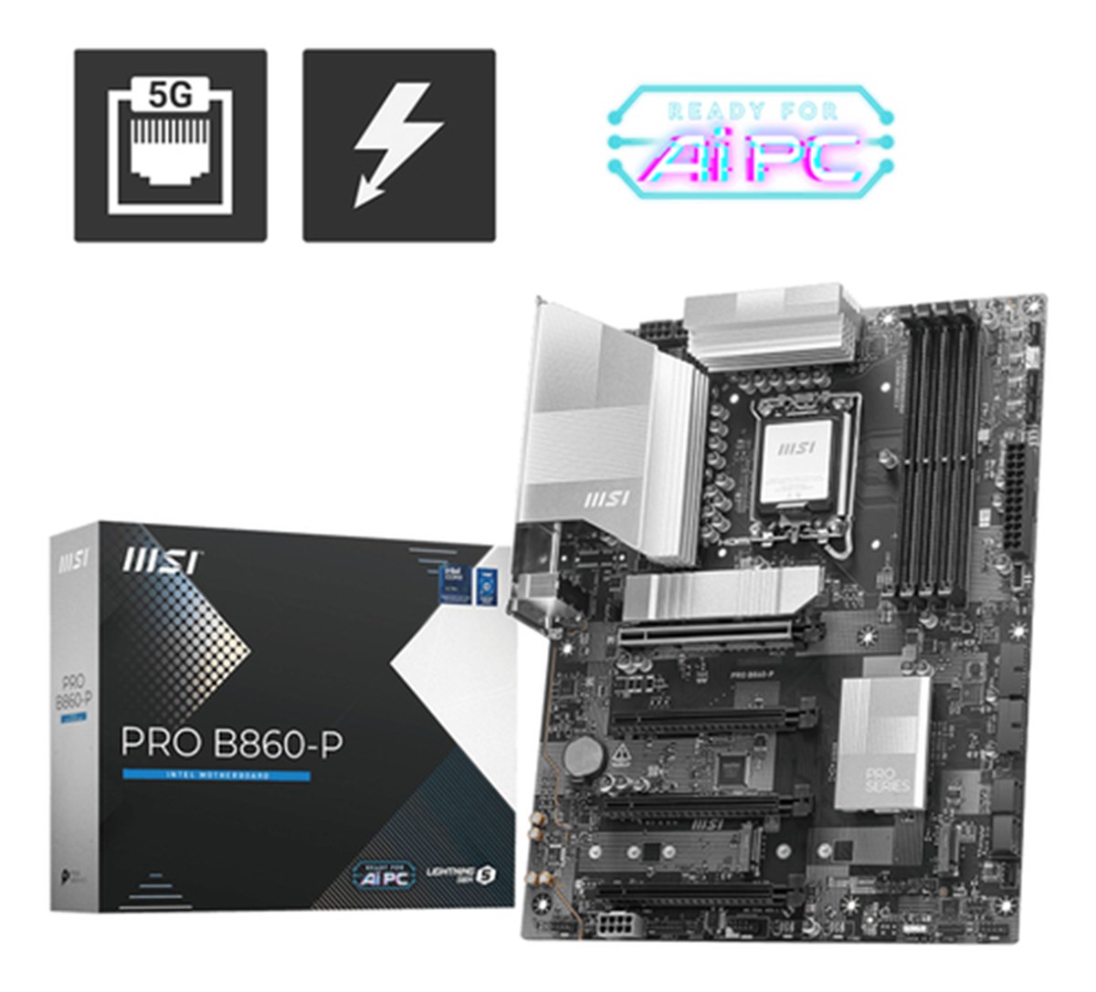 MSI MB INTEL PRO B860-P ATX DDR5, 2PCI-Ex16, 2PCI-Ex1, 4SATA3