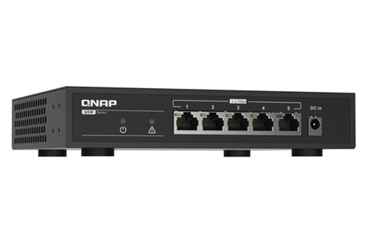 QNAP SWITCH QSW-1105-5T 5P 2.5GBPS, CON RJ45