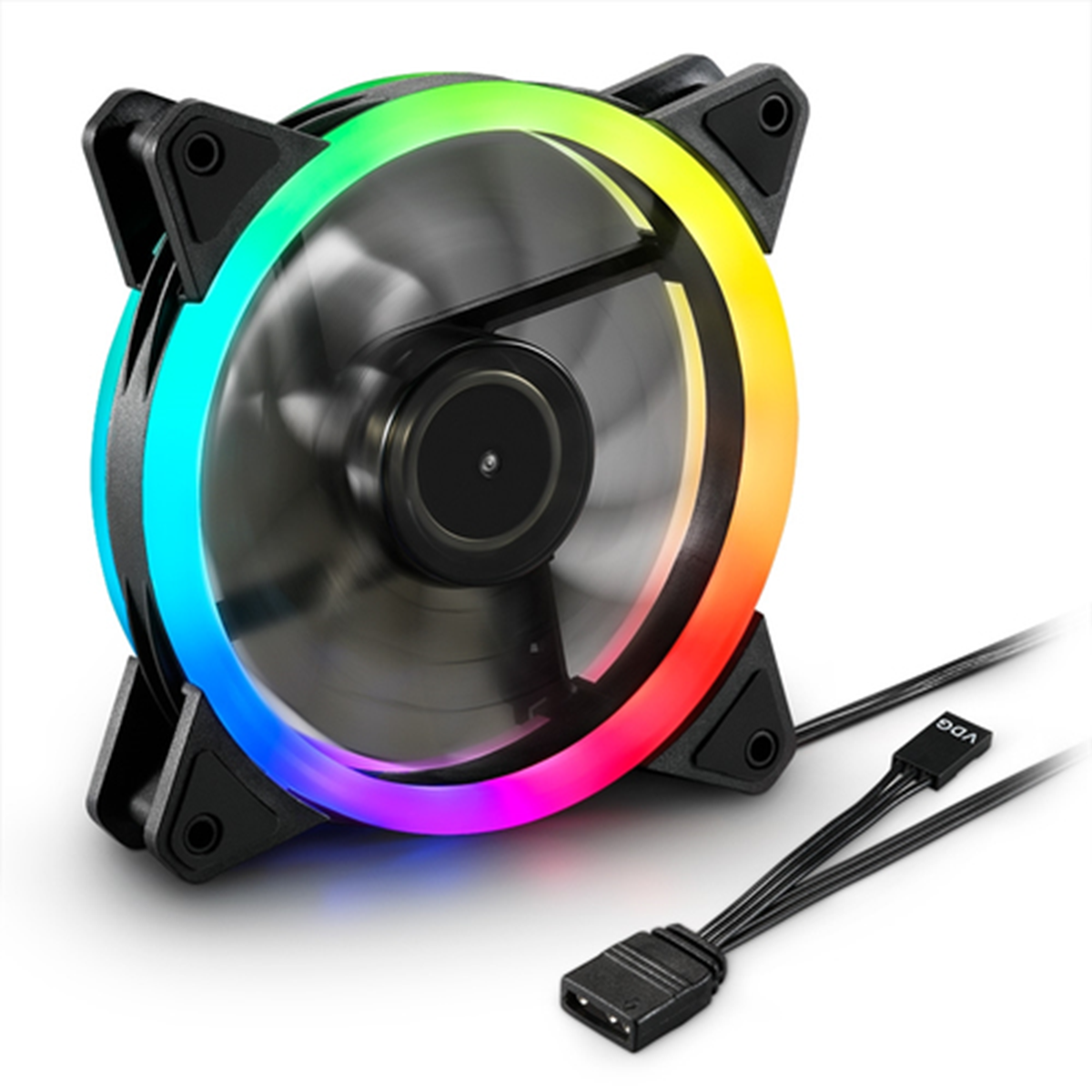 SHARKOON VENTOLA CASE SHARK BLADES RGB, 1200 RPM, CONNETTORE A 3 PIN, 12V, LUNGHEZZA CAVO 45CM