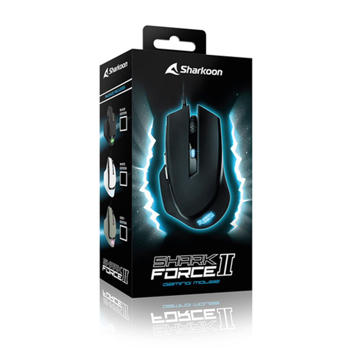 SHARKOON MOUSE GAMING SHARK-FORCE2-WH, 4200 DPI, USB, 1.8MT, BIANCO