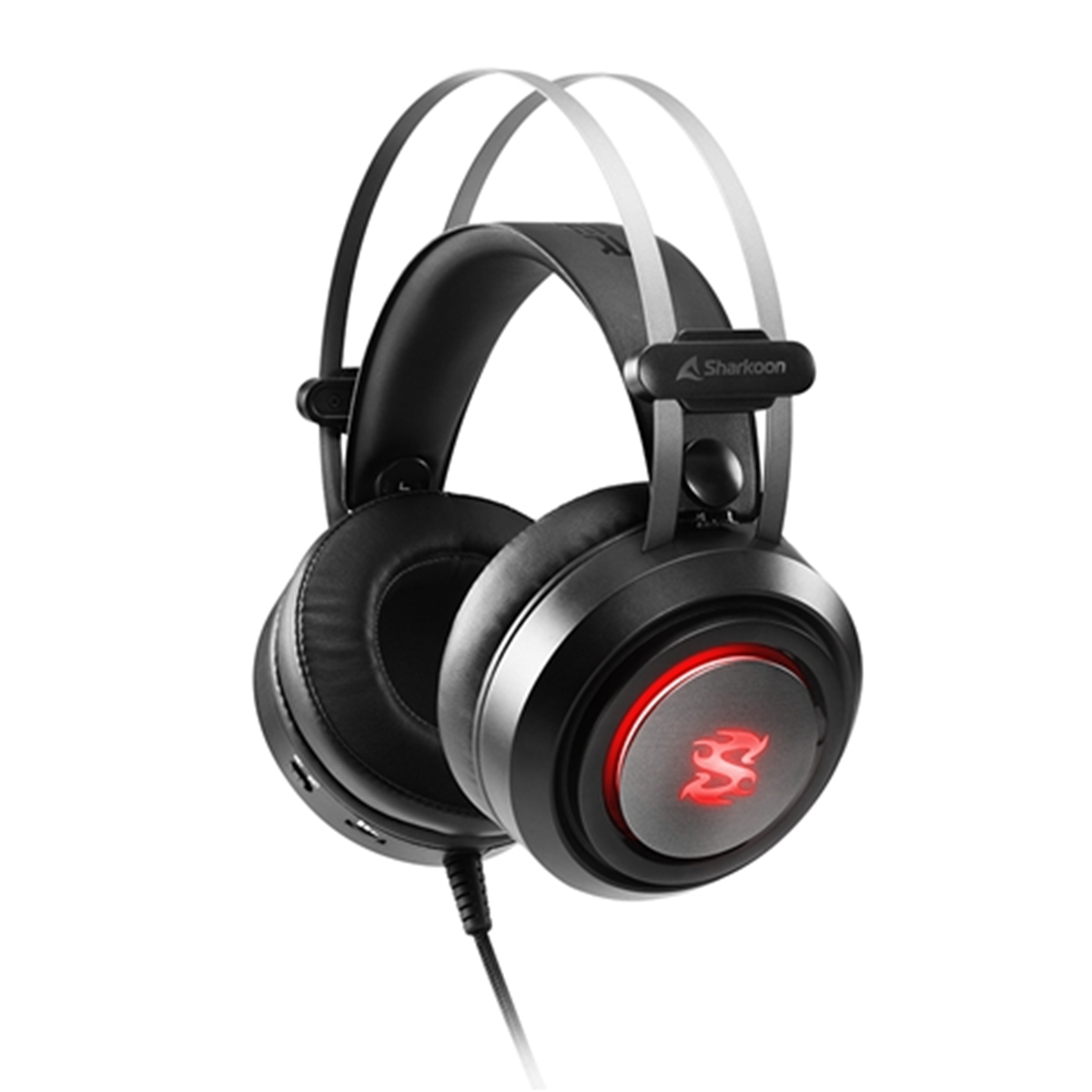 SHARKOON CUFFIE STEREO GAMING HEADSET, USB SOUND CARD, VIRTUAL SOUND 7.1, RGB