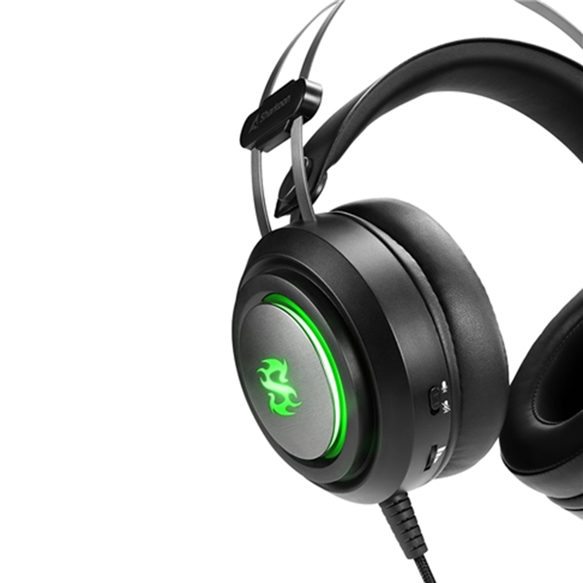 SHARKOON CUFFIE STEREO GAMING HEADSET, USB SOUND CARD, VIRTUAL SOUND 7.1, RGB