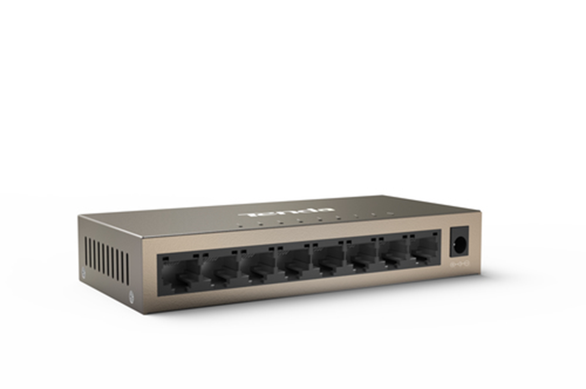 TENDA SWITCH 8 PORTE GIGABIT IEEE 802.3/U/X/AB, SWITCHING 16GBPS, PROTEZIONE VULMINI 6KV