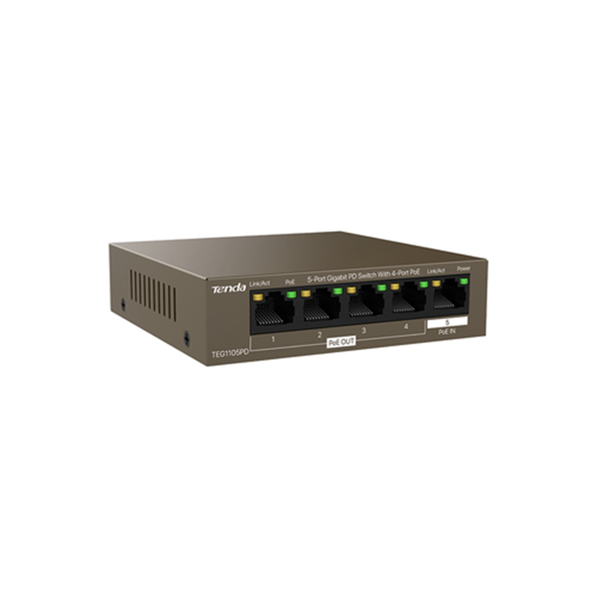 TENDA SWITCH 5 PORTE GIGABIT DI CUI 4 POE