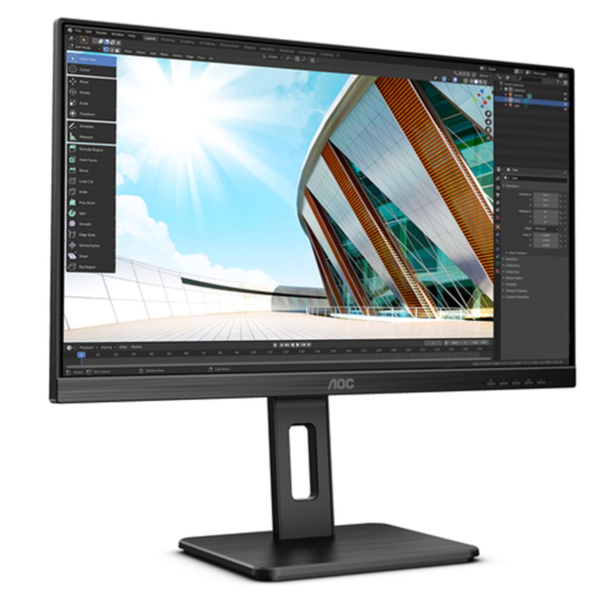 AOC MONITOR 27 LED IPS 4K UHD 16:9 350 CDM, USB-C, DP/HDMI, PIVOT, MULTIMEDIALE
