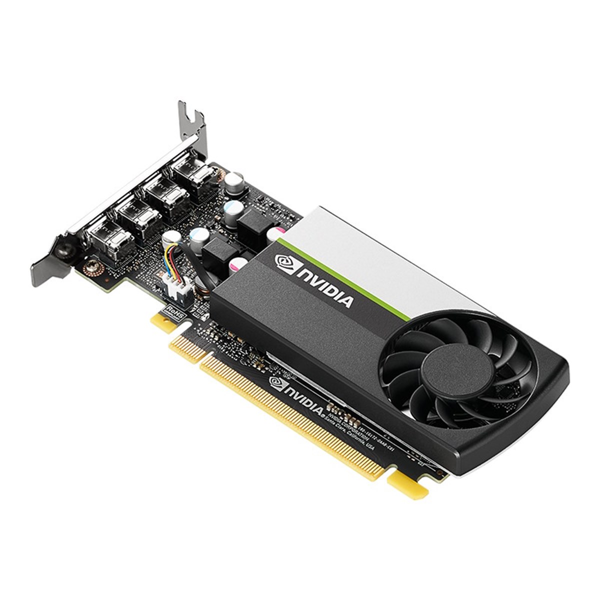 PNY VGA QUADRO T1000 LOW PROFILE 4GB GDDR6, 4x Mini DP, 4x mDP to DP adapter, 1x ATX bracket