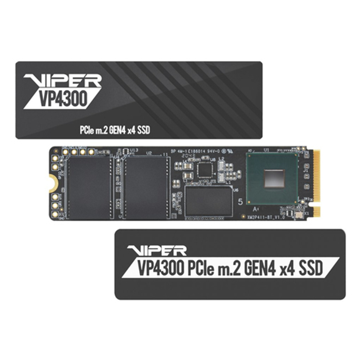PATRIOT SSD VIPER VP4300 2TB M2 2280 PCIE GEN4x4, 7400MBS/6800MBS R/W