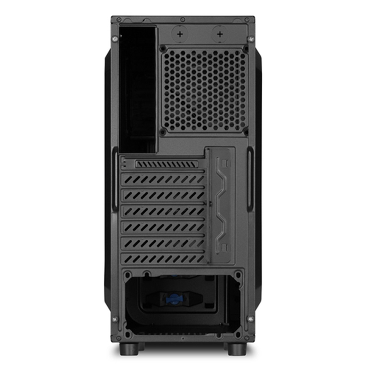 SHARKOON CASE VS4-S, ATX, 6 SLOTS EXPANSION, 2 USB2.0 FRONT, DRIVE BAY DA 2,5"/3,5"/5,25", 1X120MM FAN INSTALLED, NO PSU, NERO