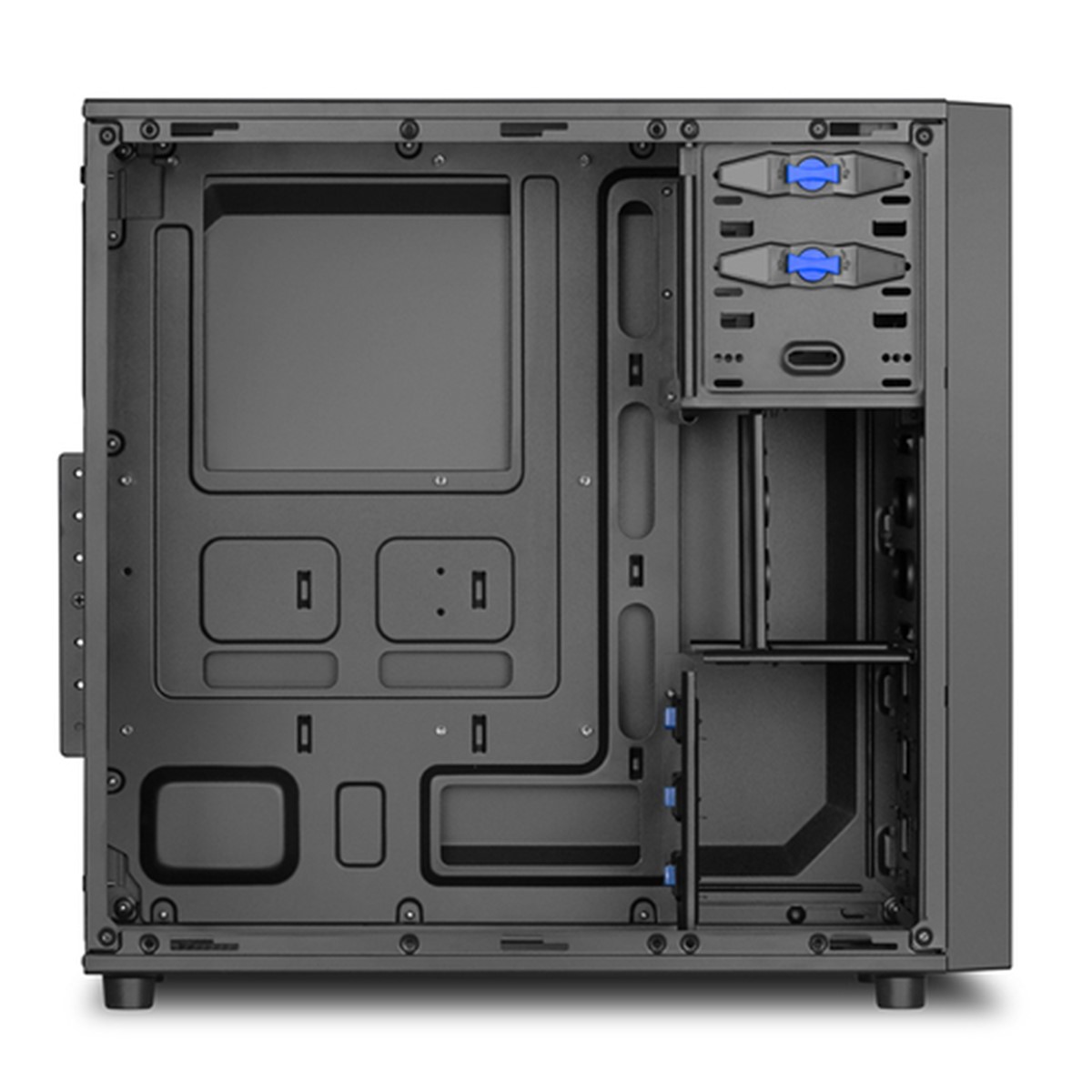 SHARKOON CASE VS4-S, ATX, 6 SLOTS EXPANSION, 2 USB2.0 FRONT, DRIVE BAY DA 2,5"/3,5"/5,25", 1X120MM FAN INSTALLED, NO PSU, NERO