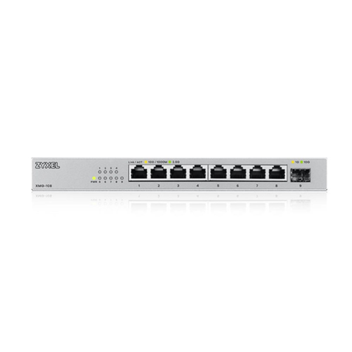 ZYXEL SWITCH XMG-108 UNMANAGED, 8 PORTE 2.5GBE 1 PORTA 10GBE SFP+, DESKTOP