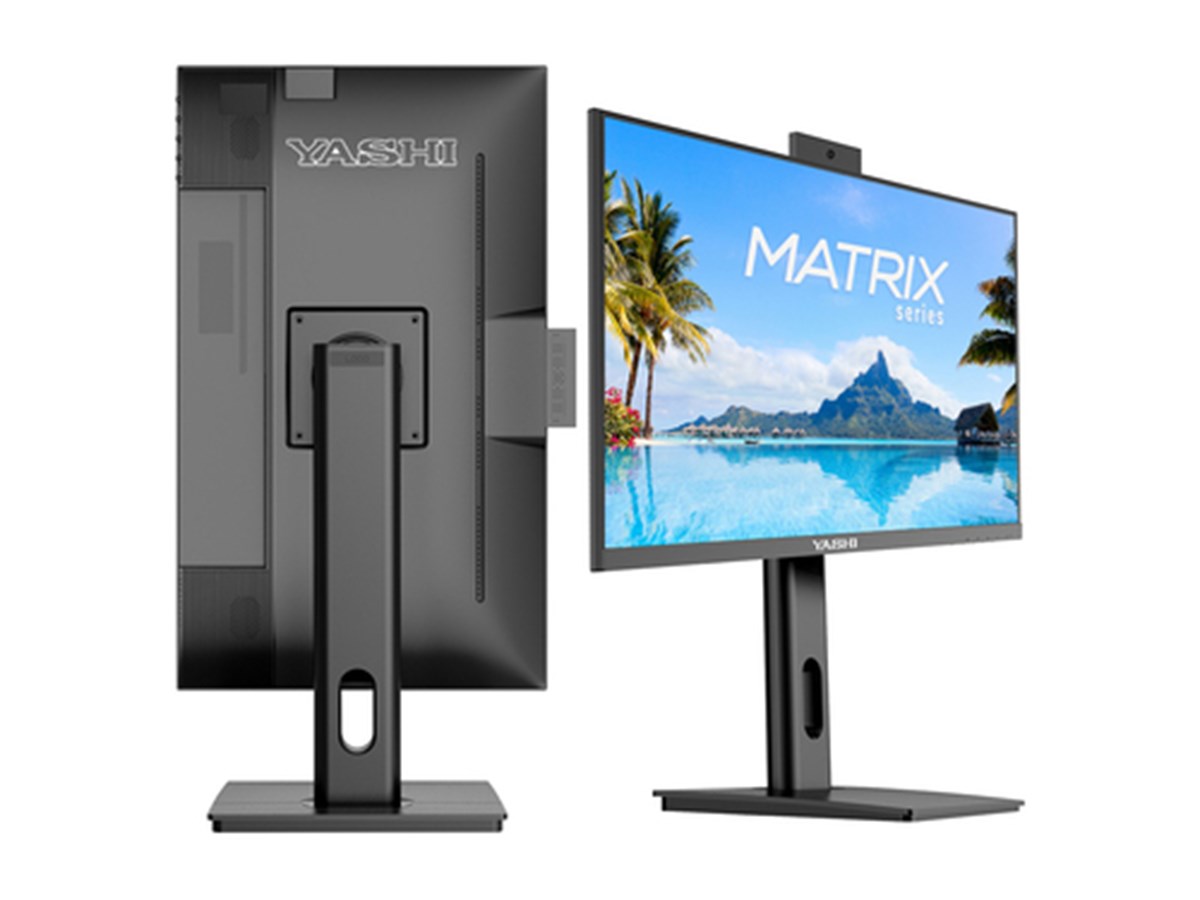 YASHI MONITOR 27 LED IPS 16:9 FHD 1MS 120hz, 350 CDM, PIVOT, WEBCAM, USB-C, DP/HDMI, MULTIMEDIALE