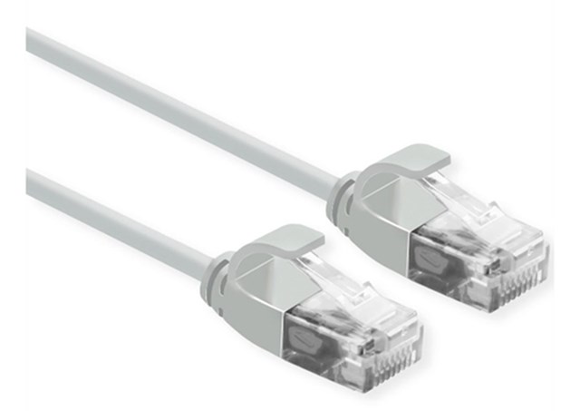 ROLINE CAVO DI RETE UTP DATA CENTER PATCHCORD CAT.6A/CLASSE EA, LSOH, SLIM, GRIGIO, 0.5M