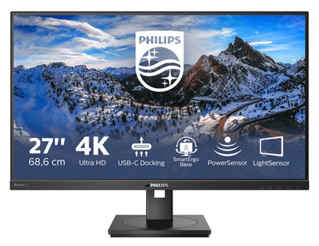 PHILIPS MONITOR 27 LED IPS 4K UHD, 350 CDM 4MS, USB-C, HDMI/DP, PIVOT, MULTIMEDIALE