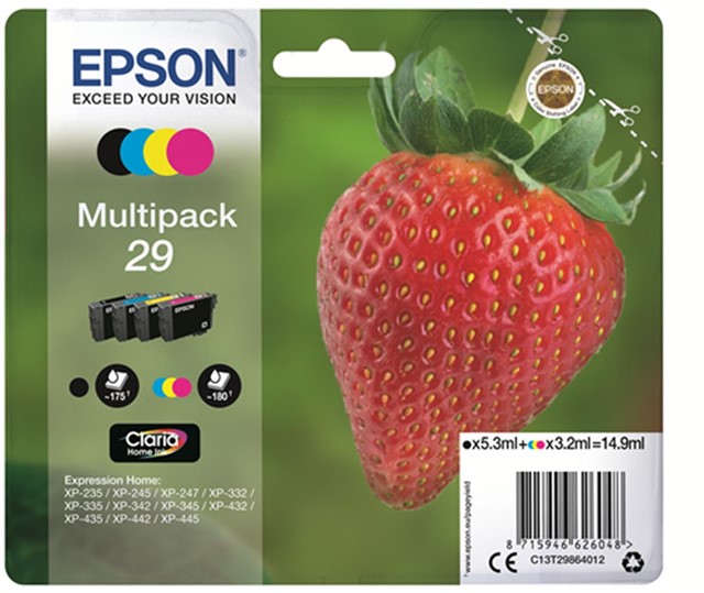 EPSON CART. INK MULTICOLOR (B+C+M+Y) SERIE FRAGOLA
