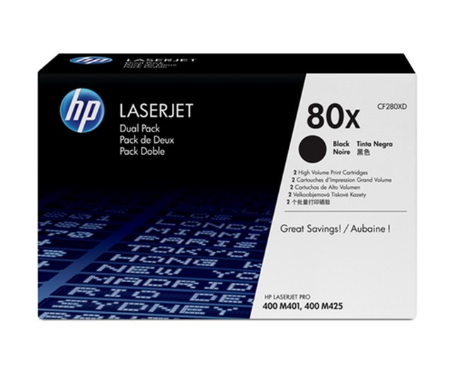 HP TONER NERO 80X CONF. 2 PEZZI