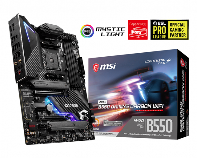 MSI MB AMD MPG B550 GAM PLUS AM4 4DDR4, 2M2 6SATA3