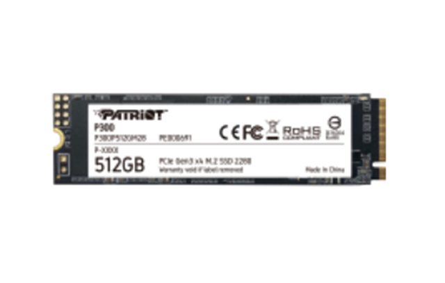 PATRIOT SSD P300 512GB M2 2280 PCIE GEN3, 1700MBS/1200MBS R/W