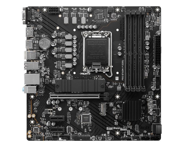 MSI MB B760, PRO B760M-P, LGA 1700, 4DDR5, 1PCI-Ex16, 2PCI-Ex1, 2M.2, 4SATA3