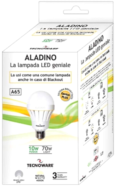 TECNOWARE- ALADINO Lampada LED A65 10e 70w