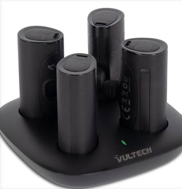 VULTECH, STAZIONE DI RICARICA CON 4 POWERBANK 5000 MAH PER ANDORID E MAC TYPE C QUICKCHARGE COLORE N